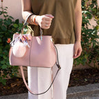 Sac à main femme tricolore pompon CRAZYCHIC