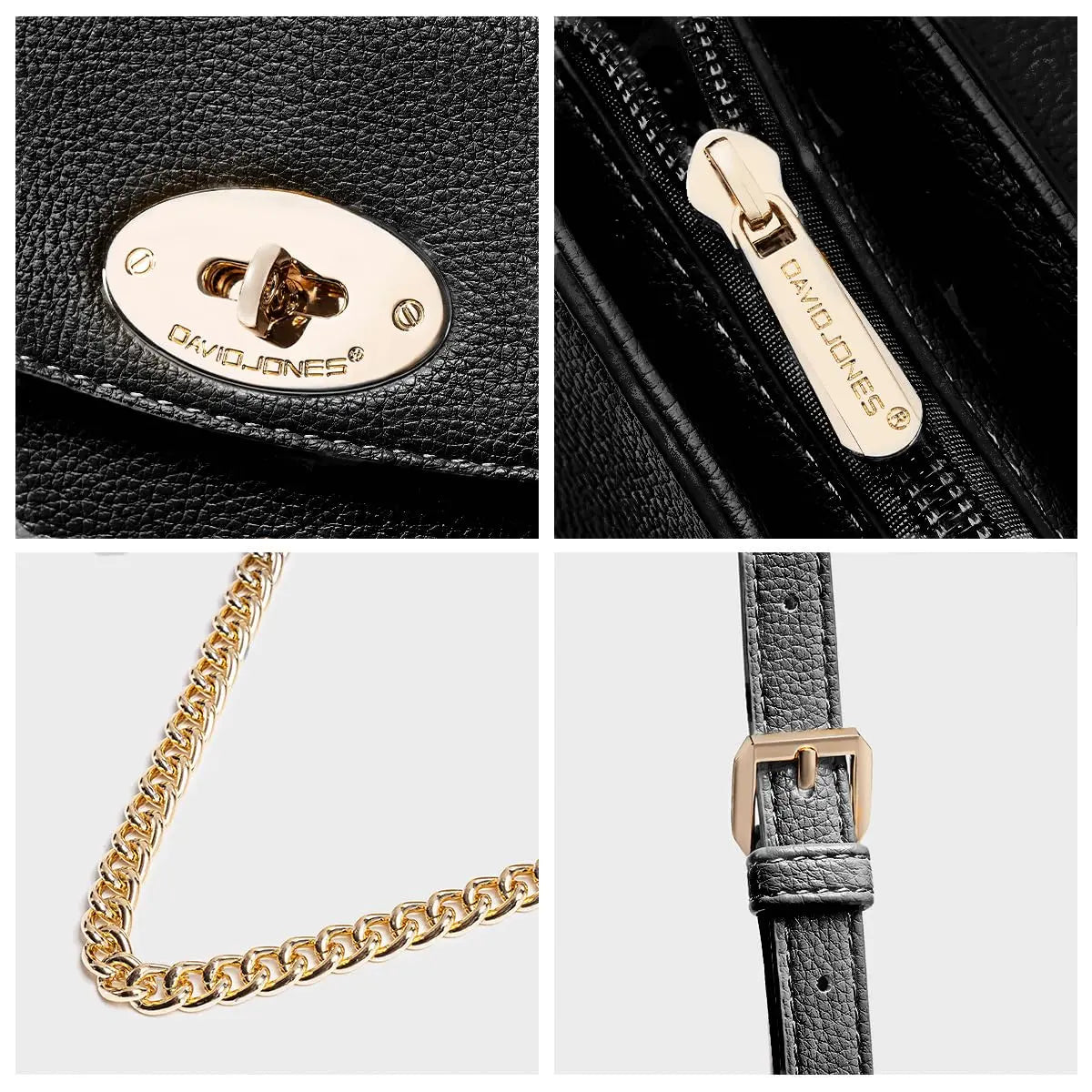 Petit sac bandoulière chaines David Jones