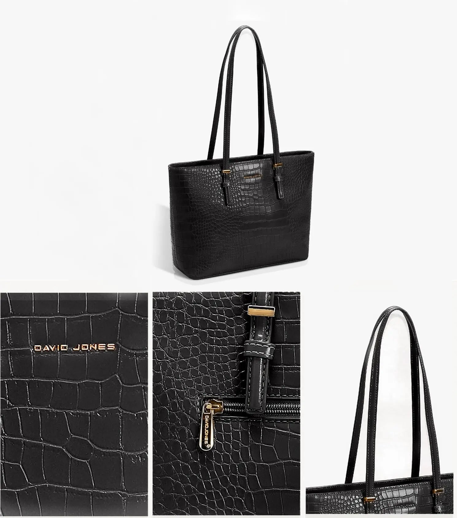 Sac à main shopping crocodile David Jones