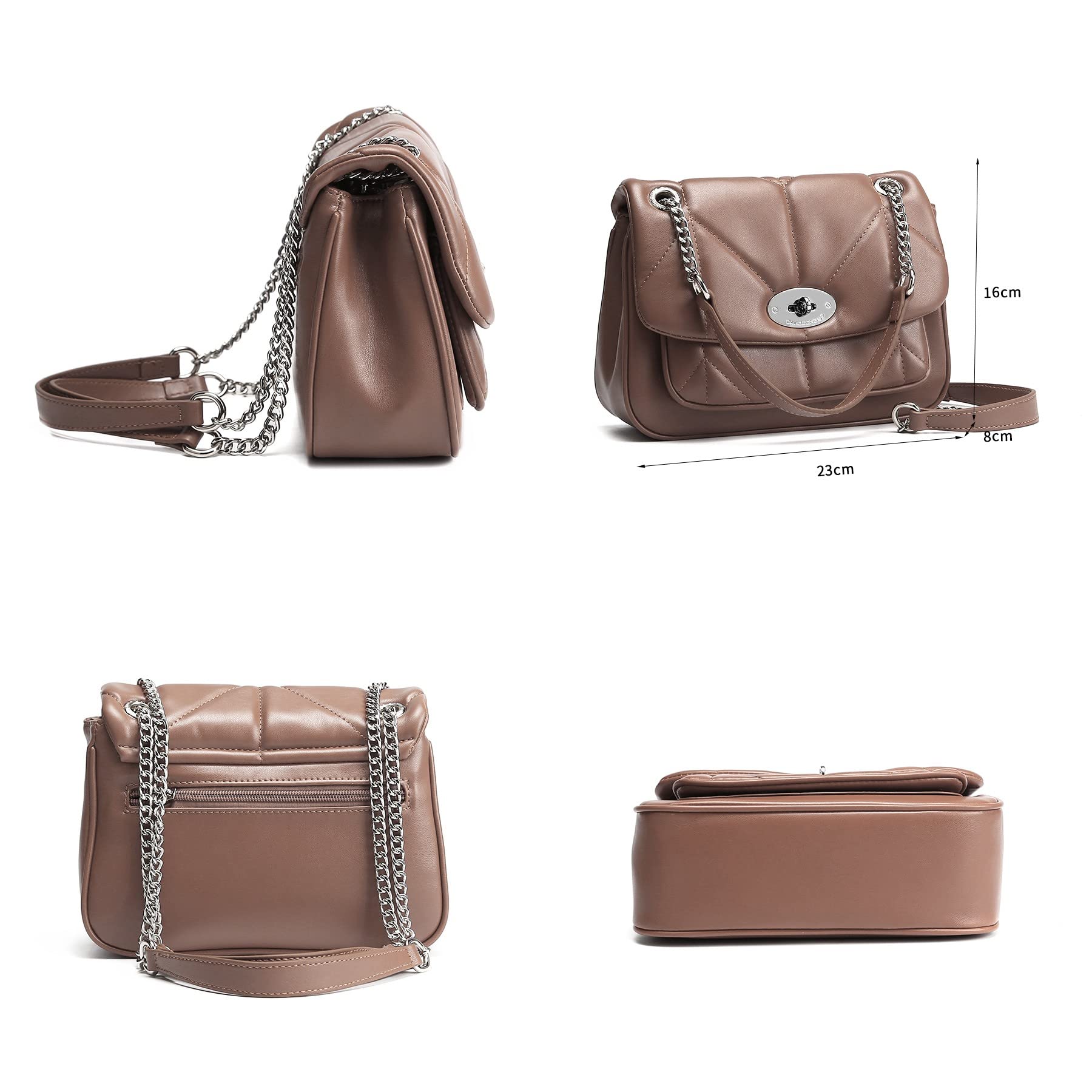 Sac bandoulière matelassé David Jones