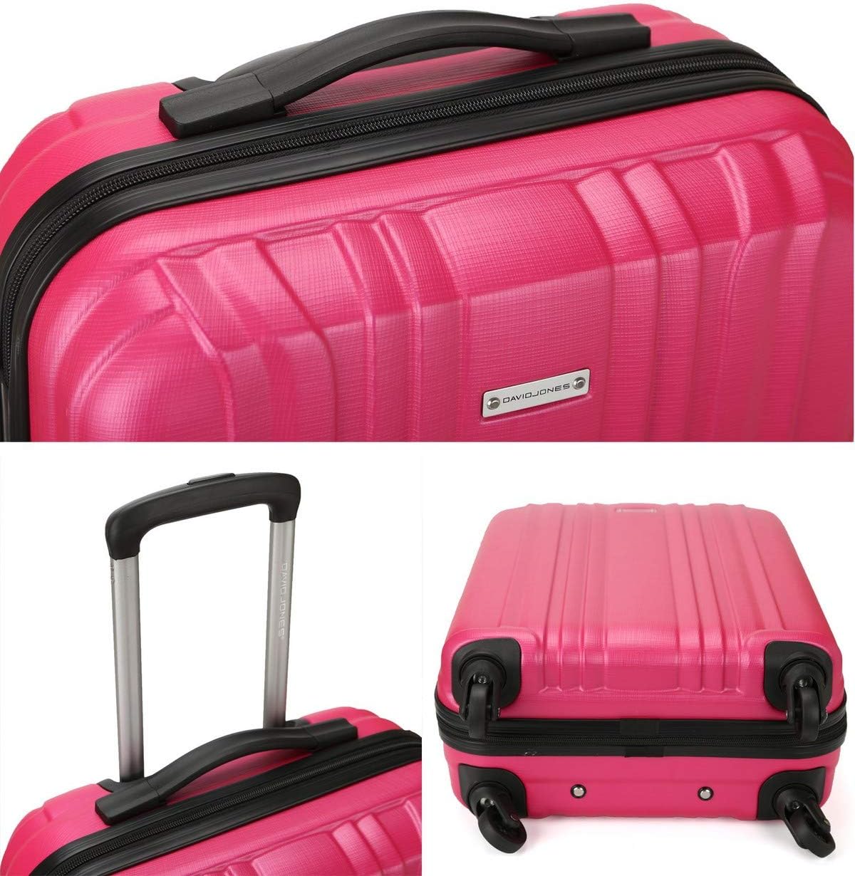 Valise Cabine Rigide - Bagage à Main Trolley 4 Roues TSA David Jones