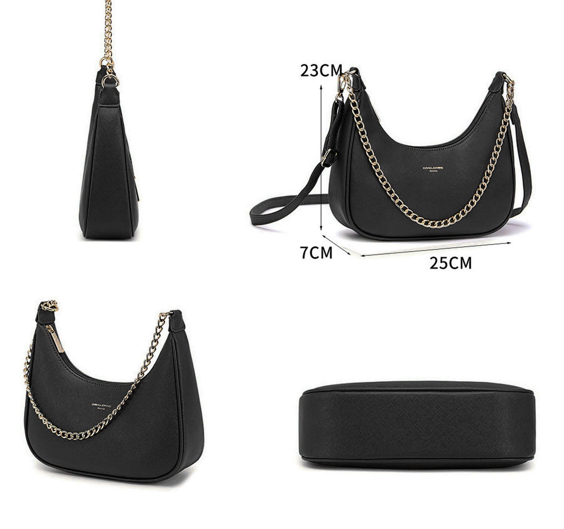 Petit sac porté épaule forme banane David Jones