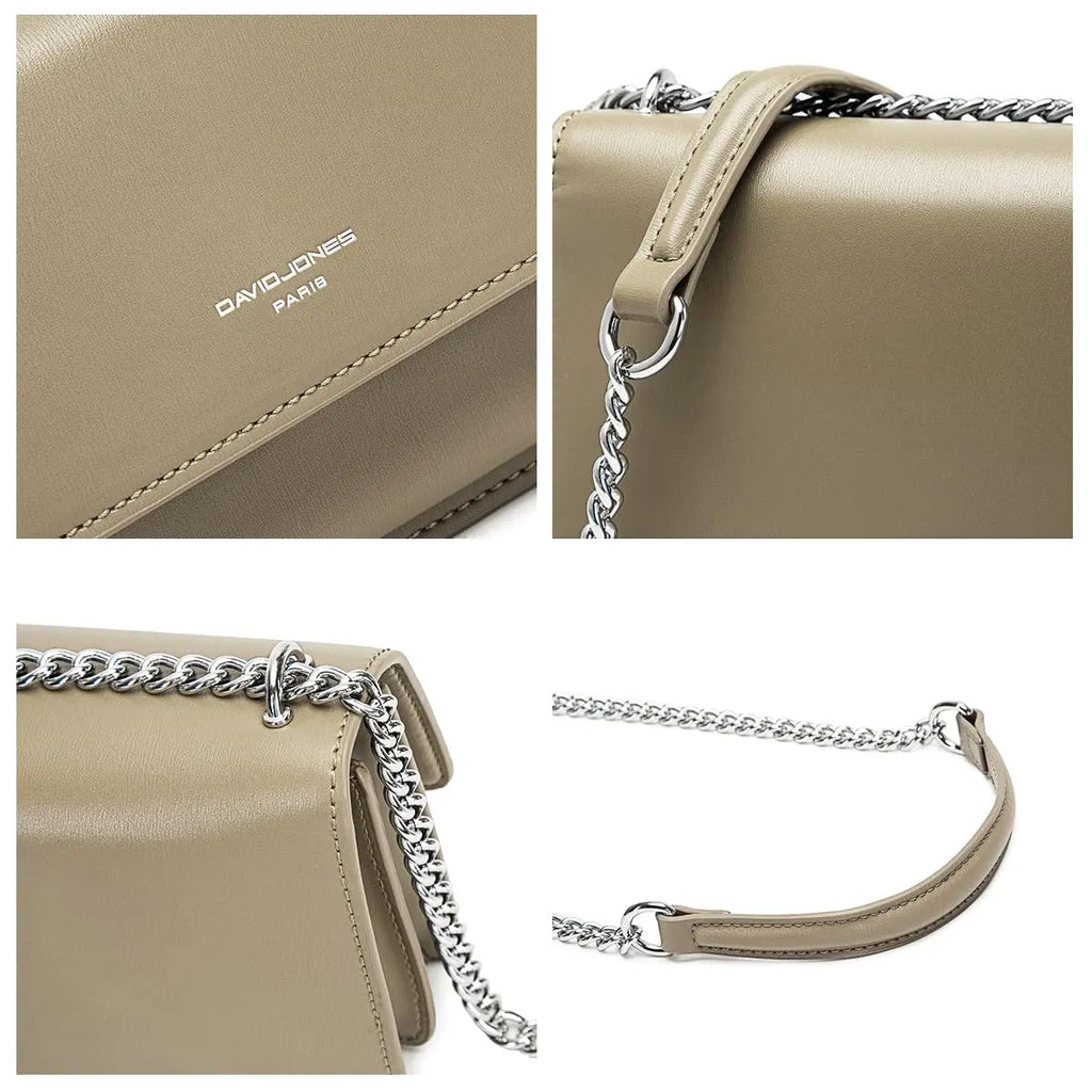 Sac bandoulière chaîne rabat David Jones
