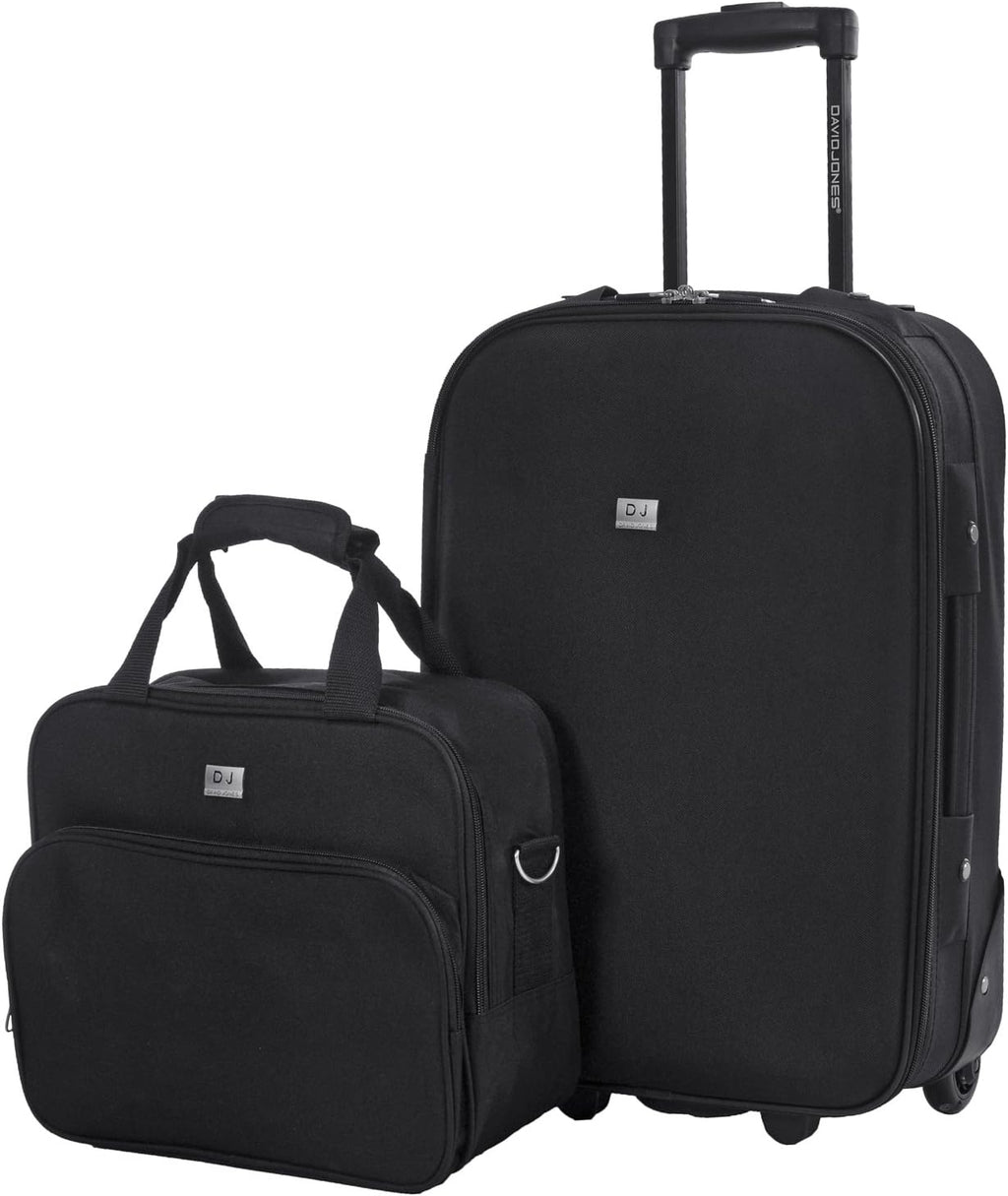 Set Trolley Valise Cabine + Vanity NOIR David Jones