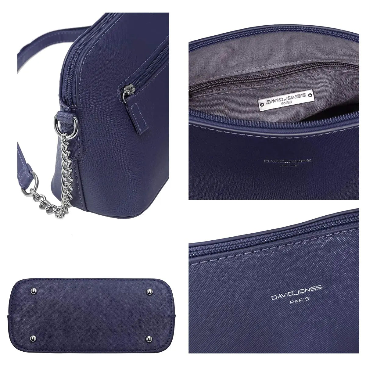 Petit sac bandoulière chaîne semi-rigide David Jones