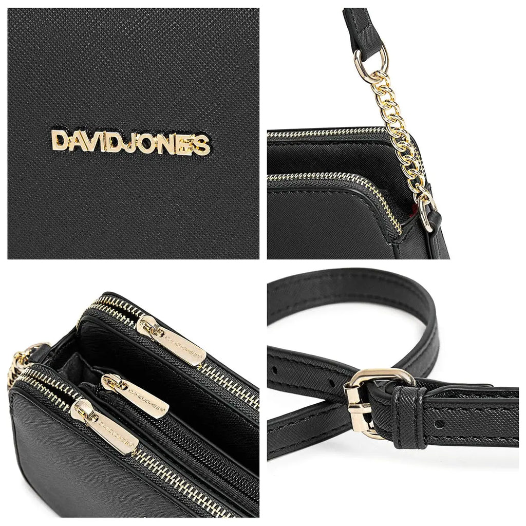 Petit sac bandoulière rectangulaire David Jones