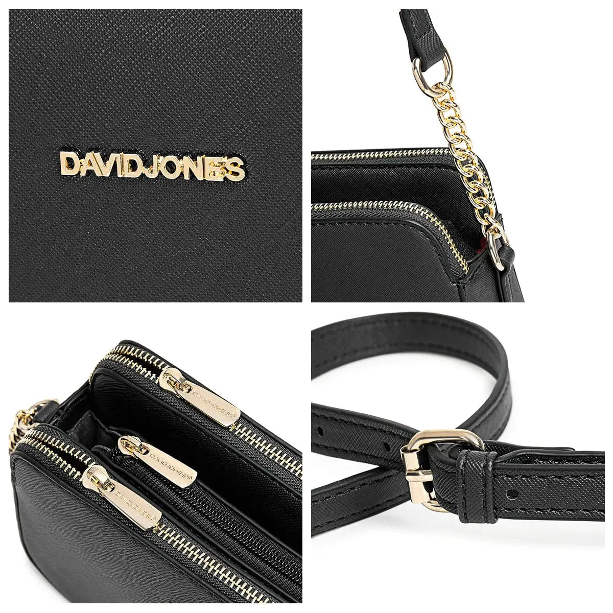 Petit sac bandoulière rectangulaire David Jones