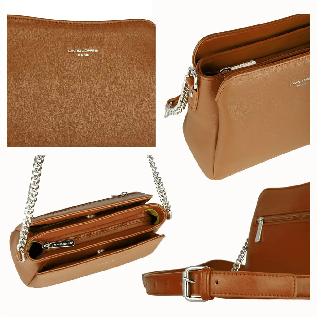 Petit sac bandoulière 3 compartiments David Jones