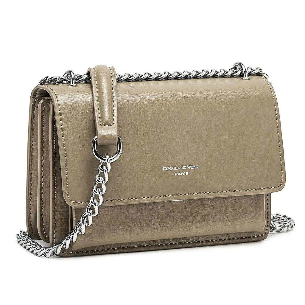 Sac bandoulière chaîne rabat David Jones