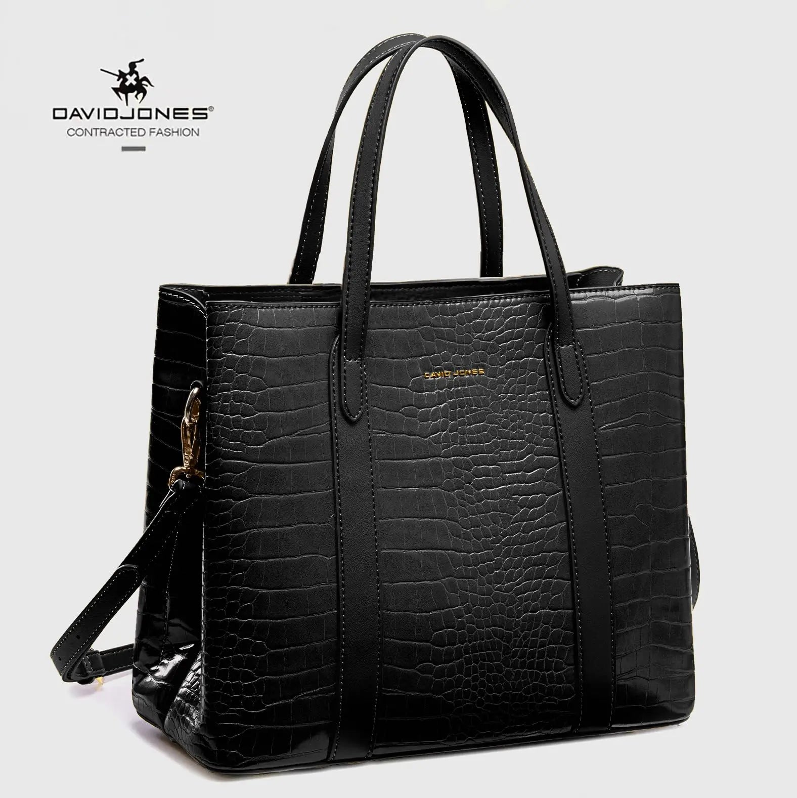 Sac à main cabas crocodile David Jones