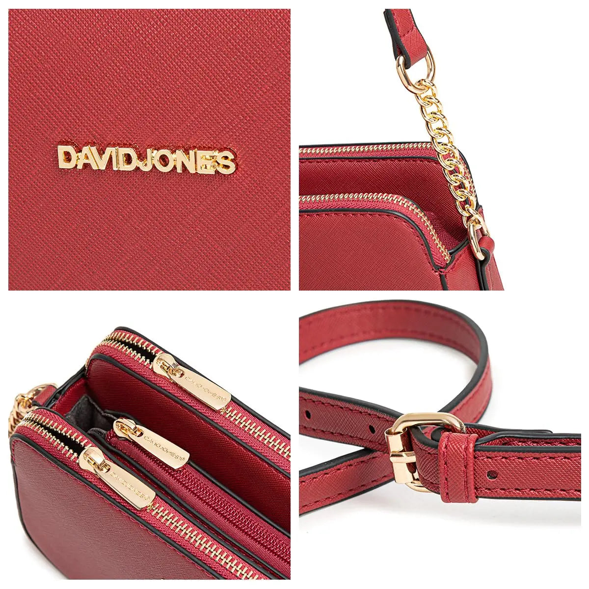 Petit sac bandoulière rectangulaire David Jones