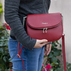 Sac bandoulière à rabat 2 compartiments David Jones