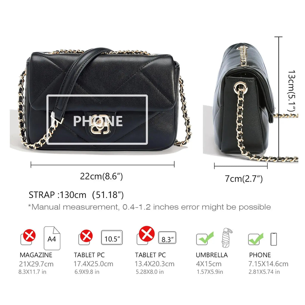 Petit sac bandoulière matelassé rabat David Jones