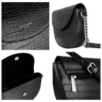 Petit sac bandoulière crocodile David Jones