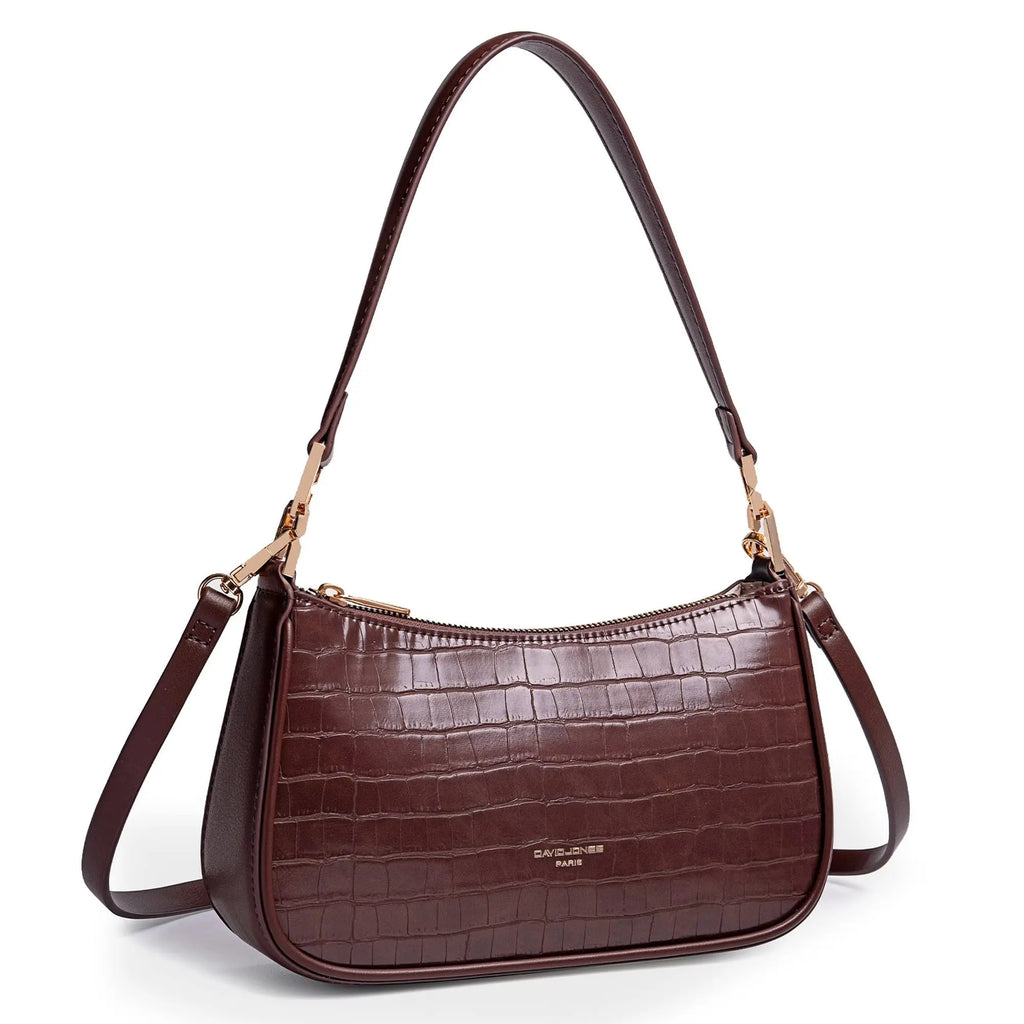 Petit sac bandoulière crocodile David Jones
