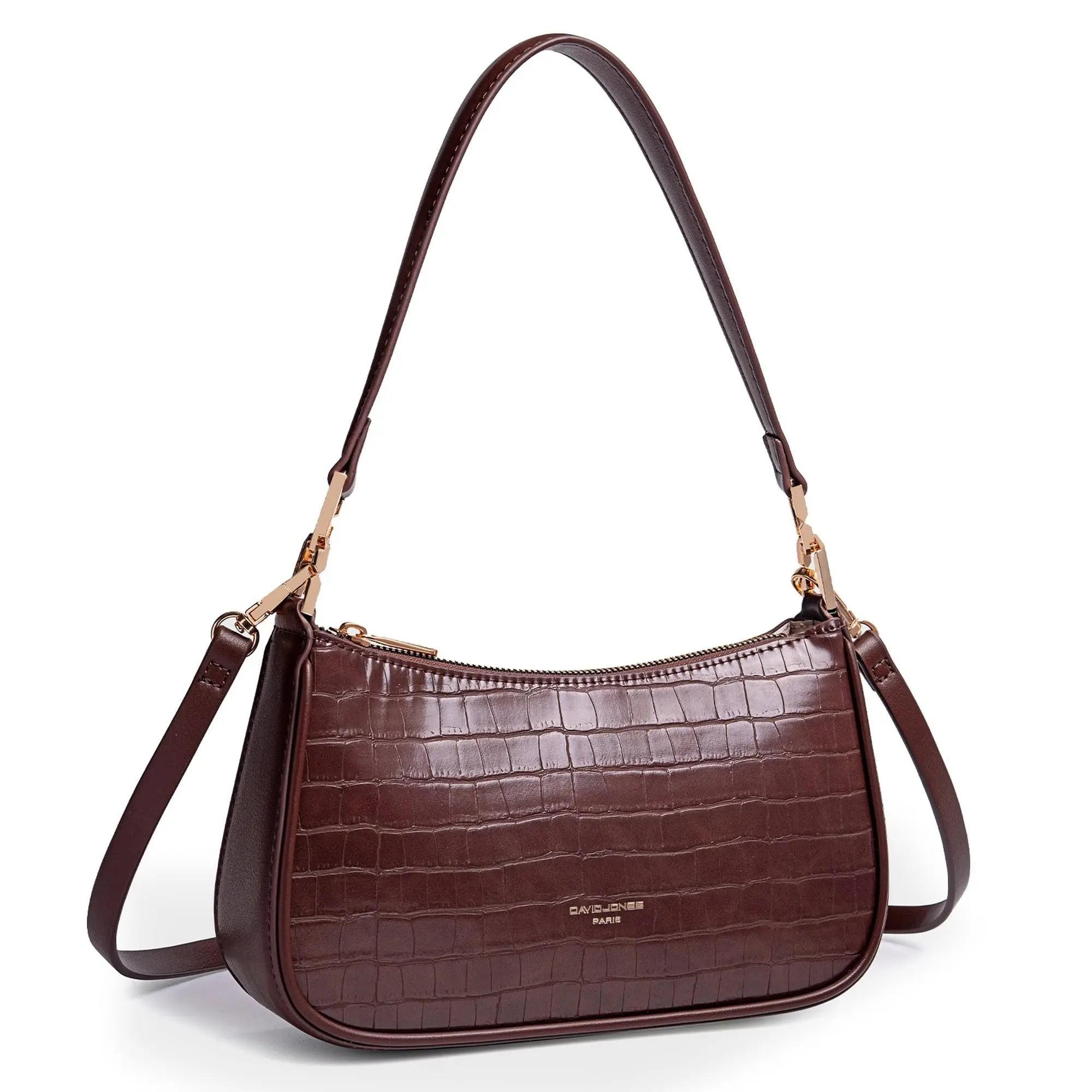 Petit sac bandoulière crocodile David Jones