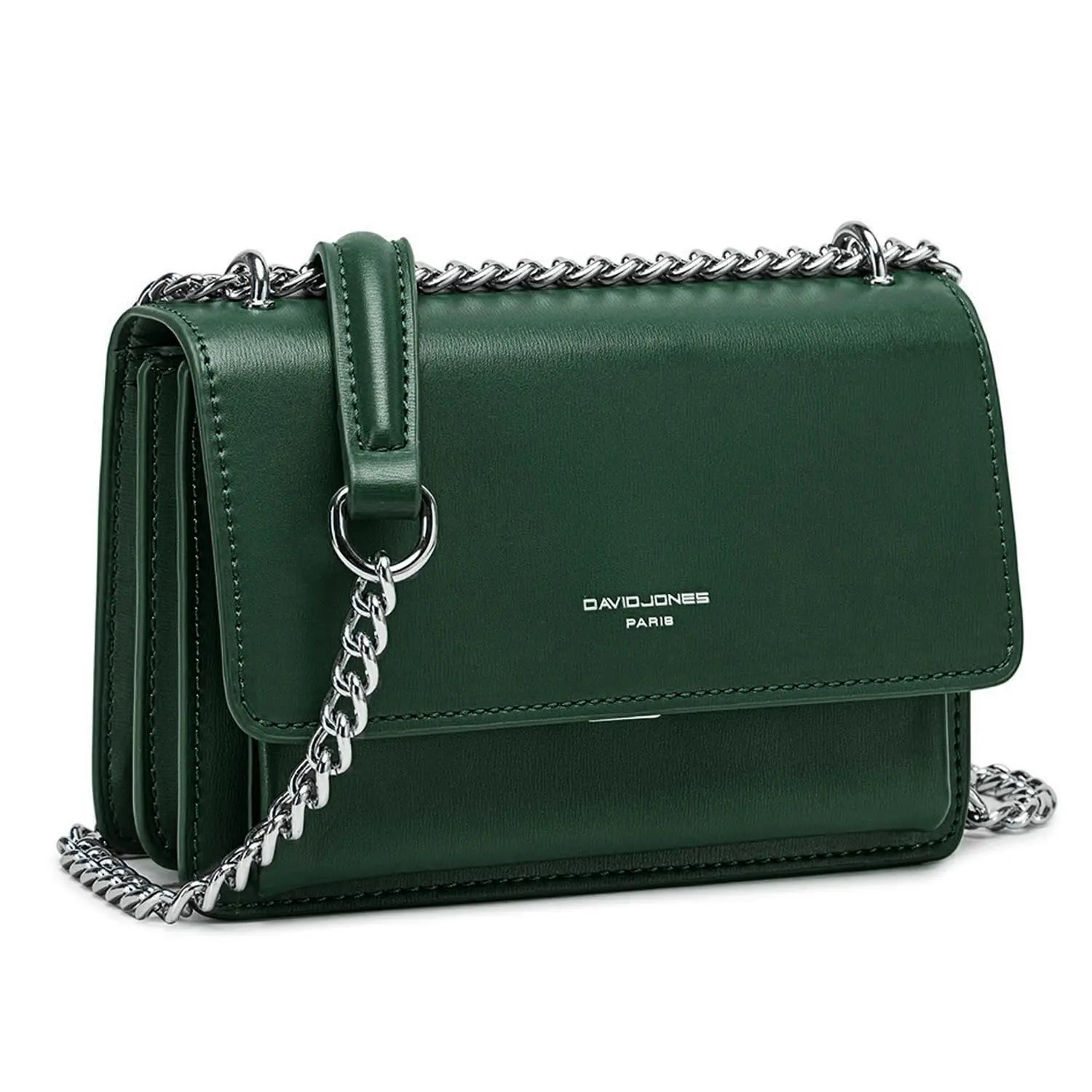 Sac bandoulière chaîne rabat David Jones
