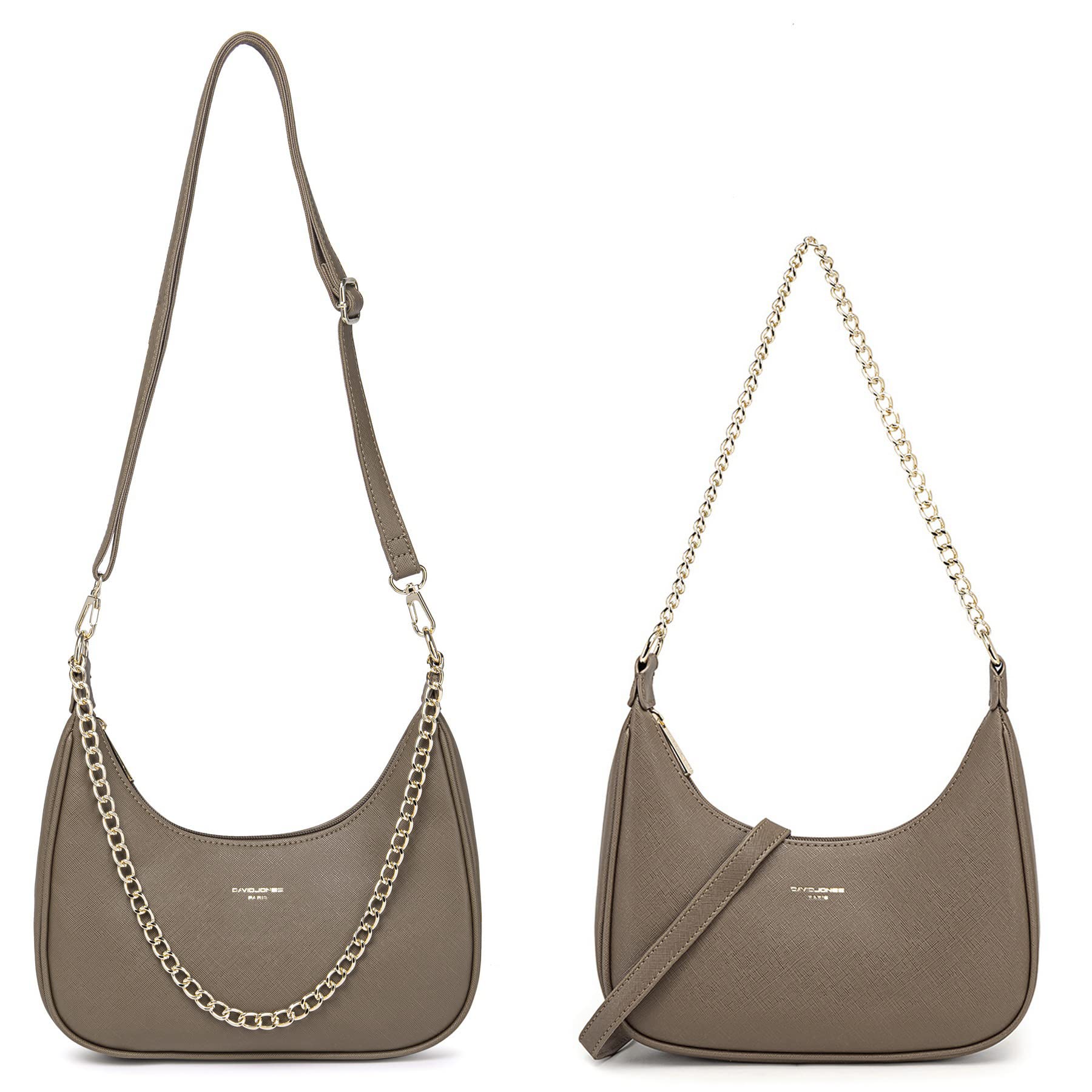 Petit sac porté épaule forme banane David Jones