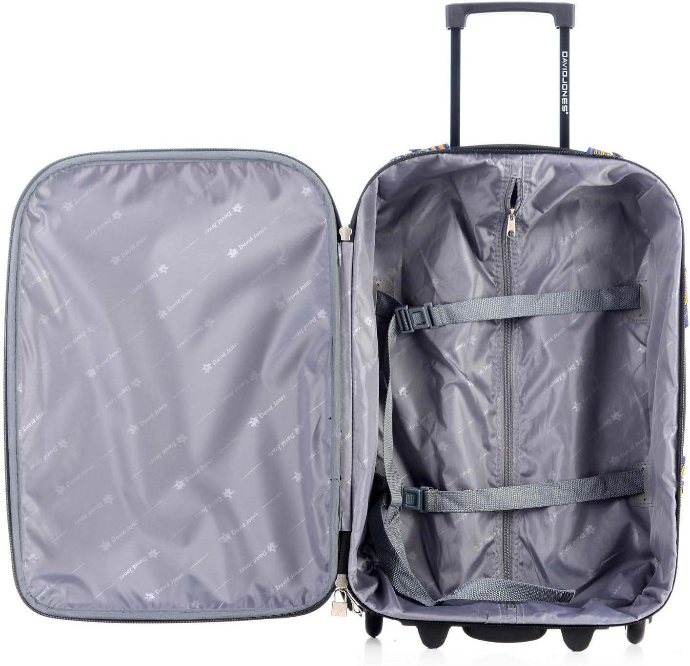 Set Trolley Valise Cabine + Vanity NOIR David Jones