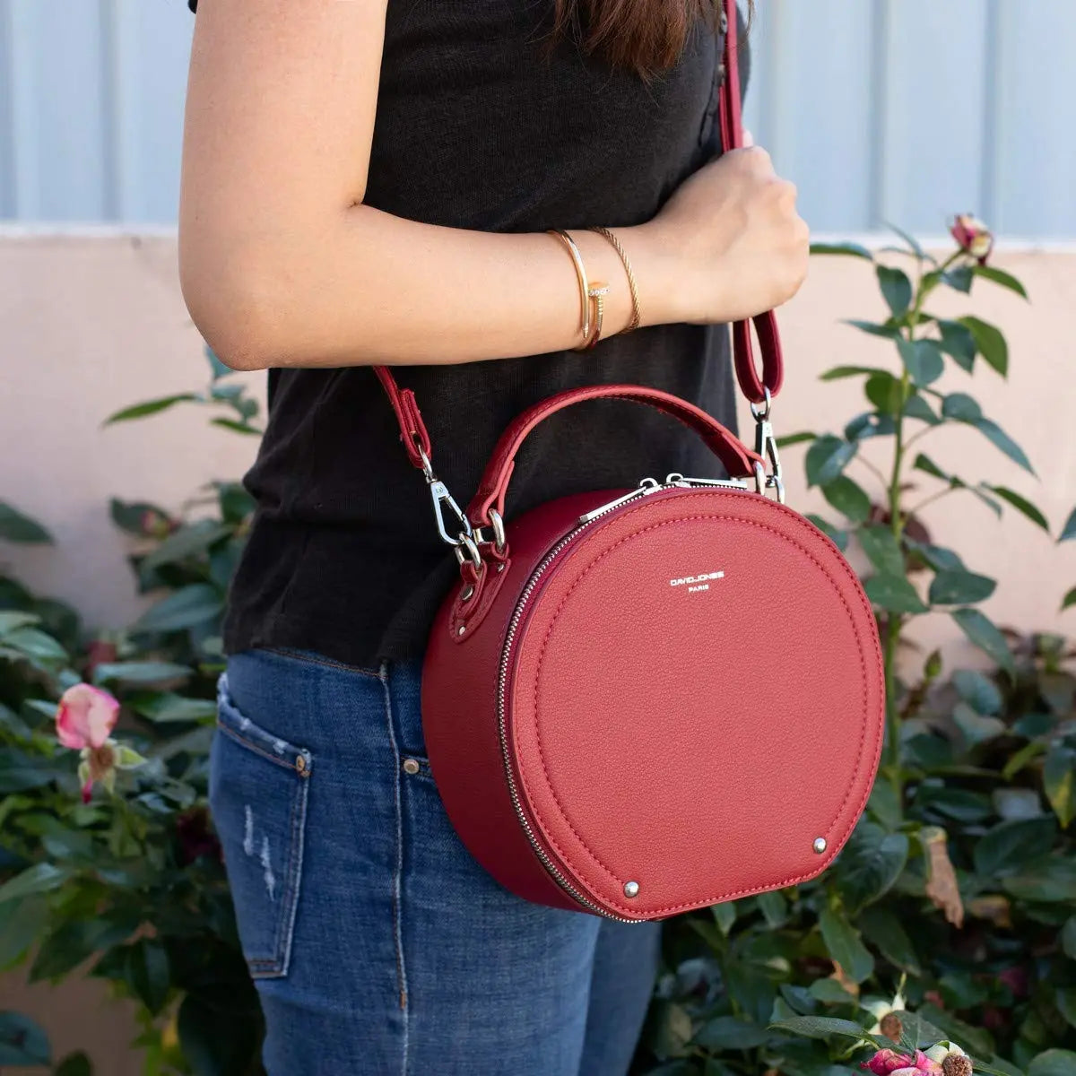 Sac bandoulière rond David Jones