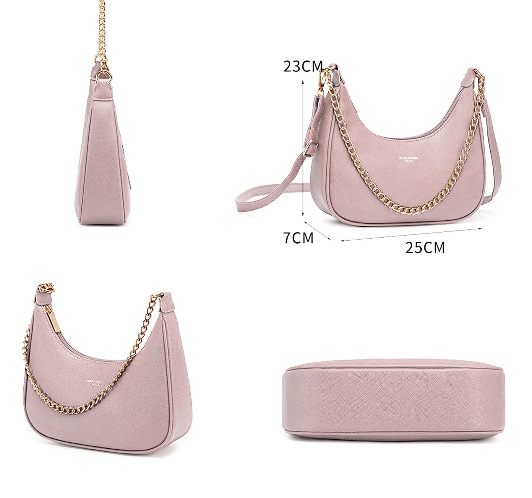 Petit sac porté épaule forme banane David Jones