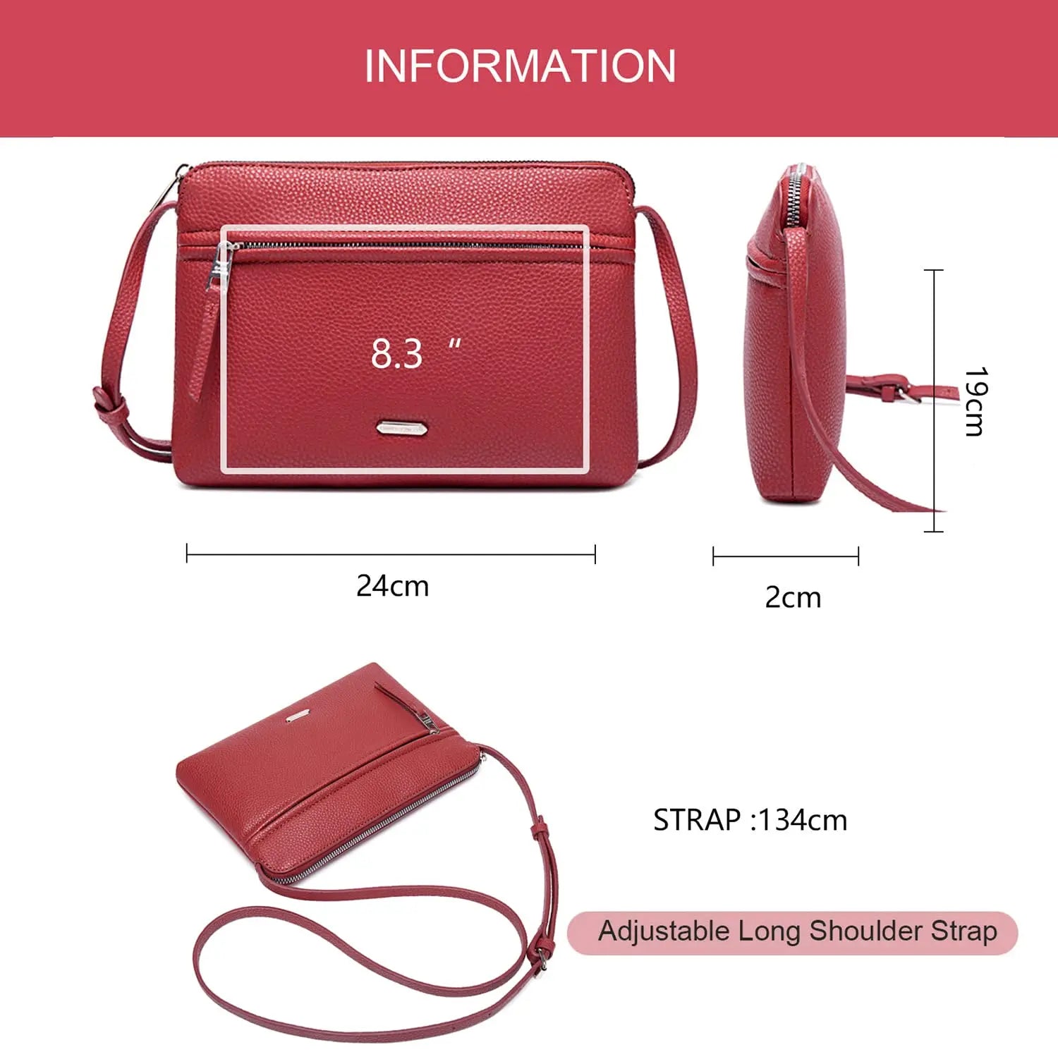 Sac bandoulière sacoche plate David Jones
