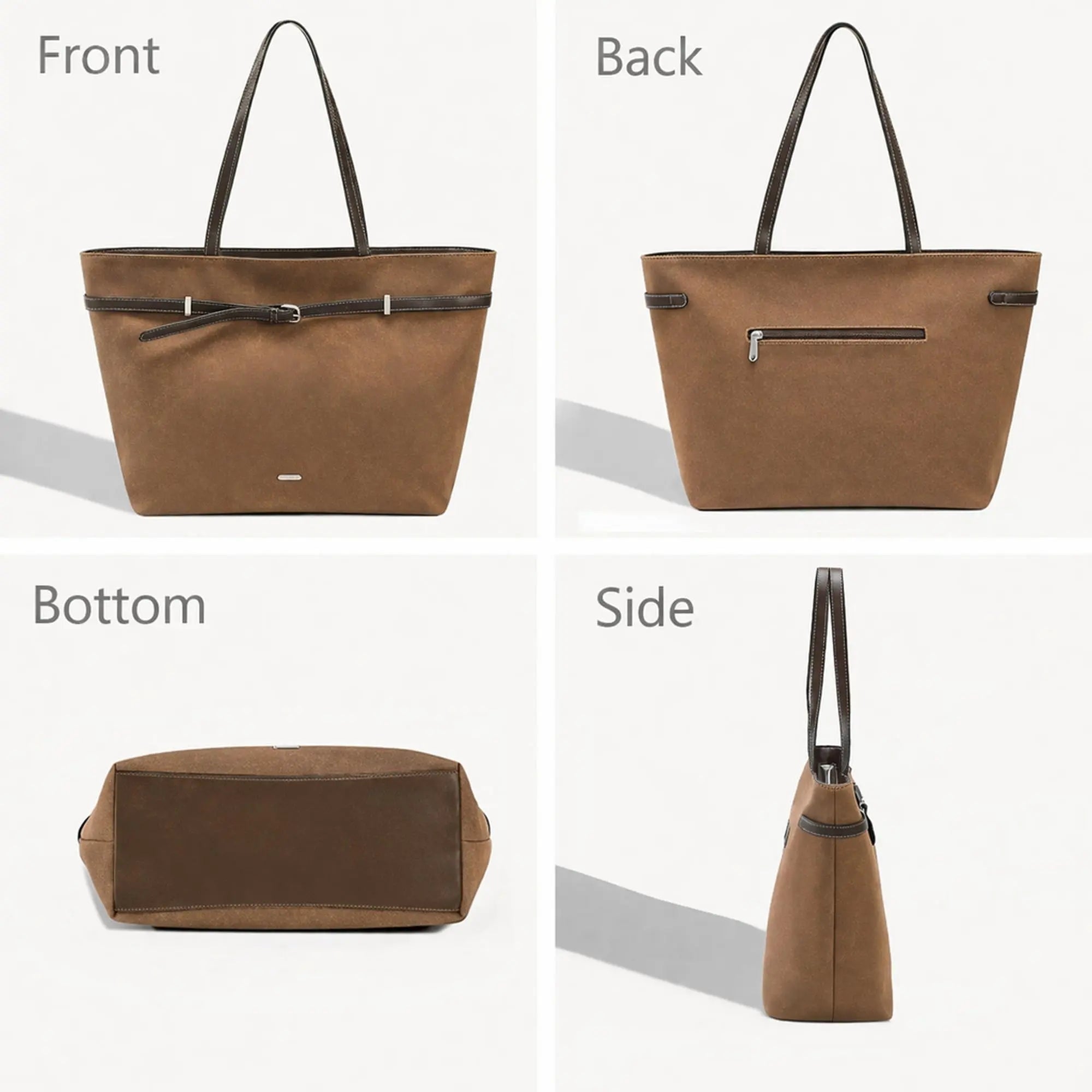 Grand sac à main shopping daim David Jones
