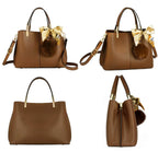 Sac à main femme tricolore pompon CRAZYCHIC