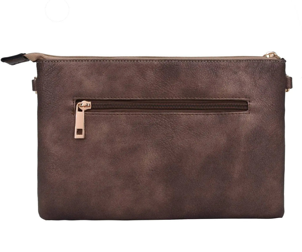 Sac bandoulière souple pailletté tricolore pompon CRAZYCHIC