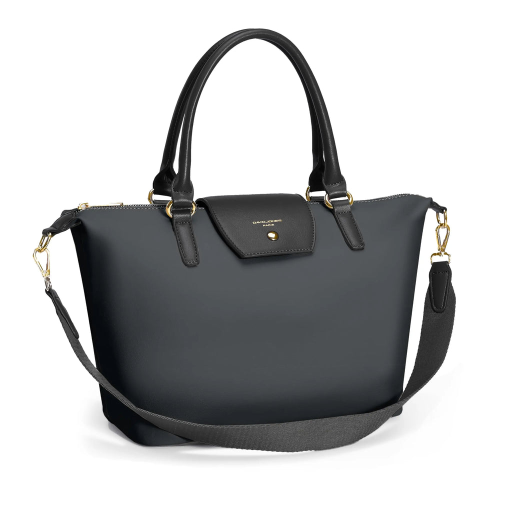 Sac à Main Cabas en Nylon Souple avec Bandoulière Capacité Moyenne David Jones