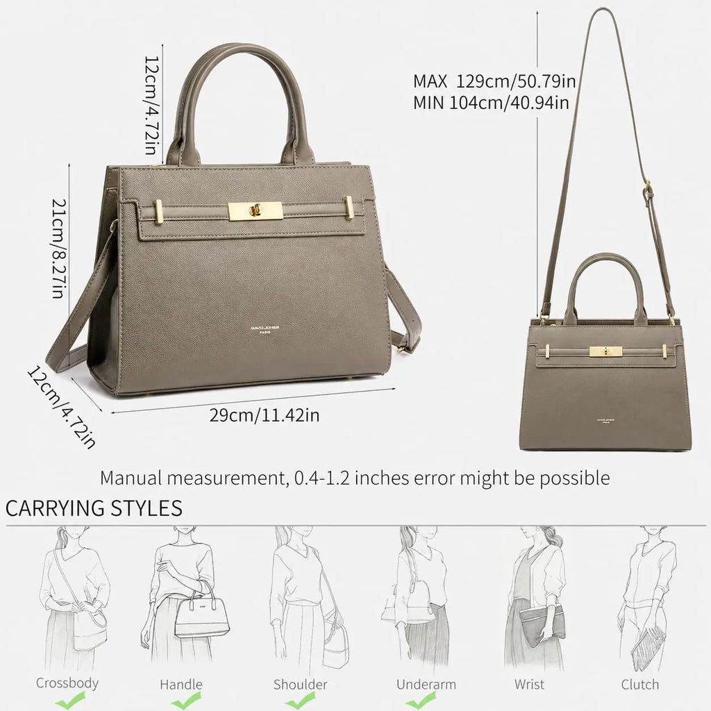 Sac à Main bandoulière avec une élégante boucle ceinture dorée David Jones