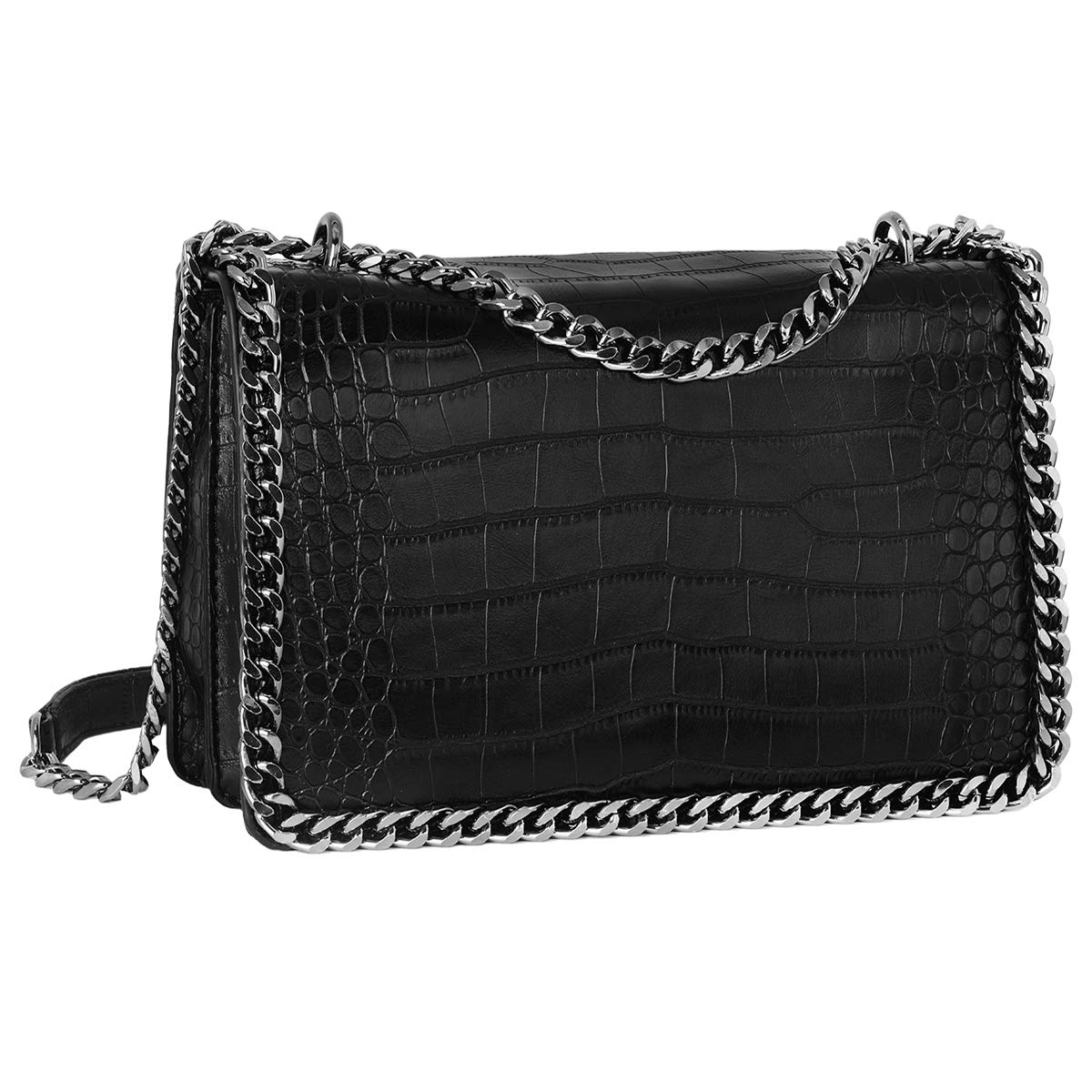 Sac bandoulière chaîne cuir serpent matelassé CRAZYCHIC