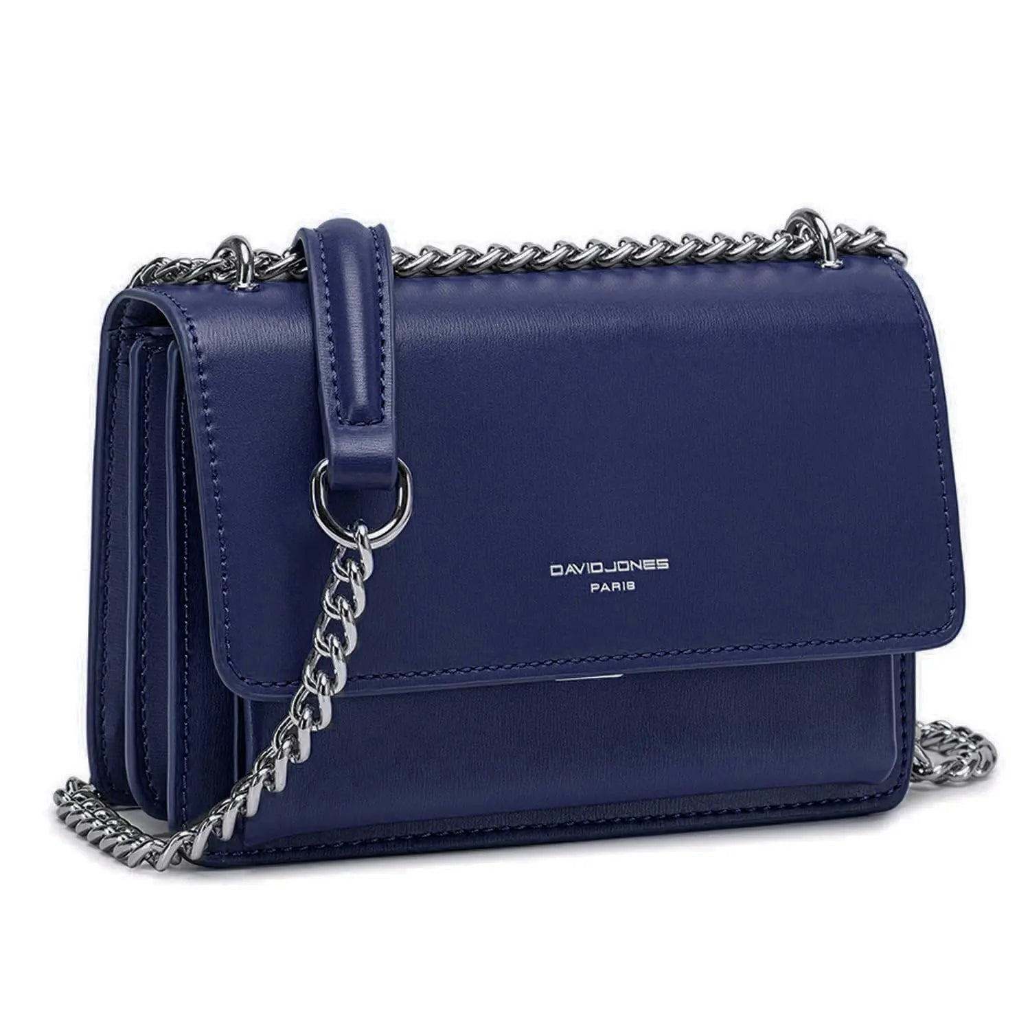 Sac bandoulière chaîne rabat David Jones