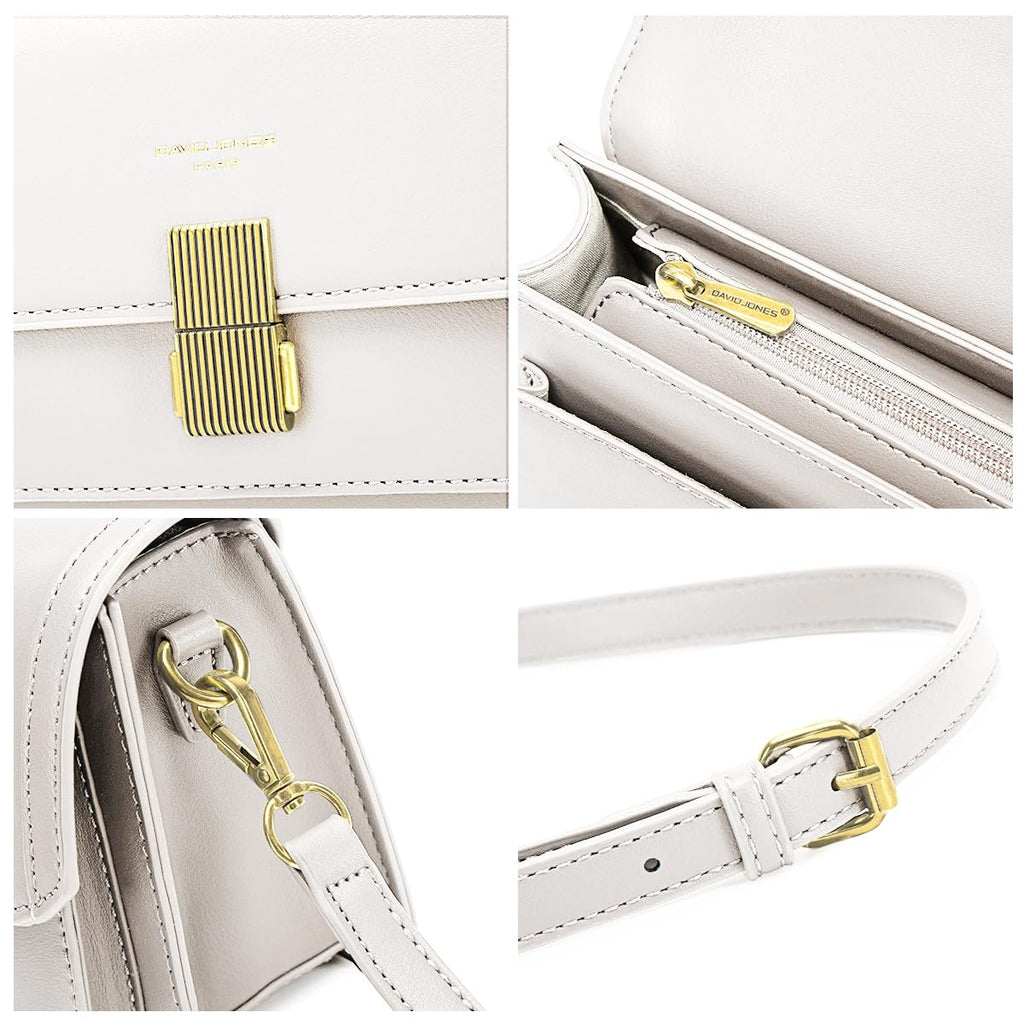 Petit sac bandoulière rabat David Jones