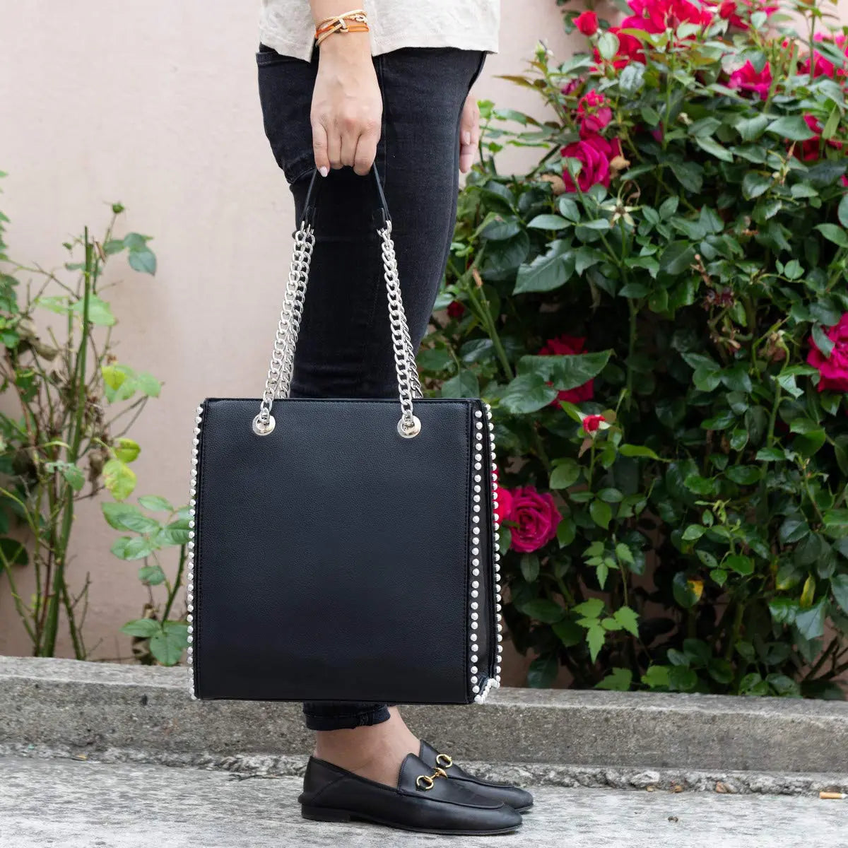 Sac à main à billes porté épaule chaînes CRAZYCHIC