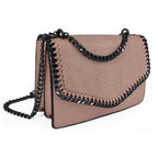 Petit sac bandoulière chaîne matelassé crocodile CRAZYCHIC