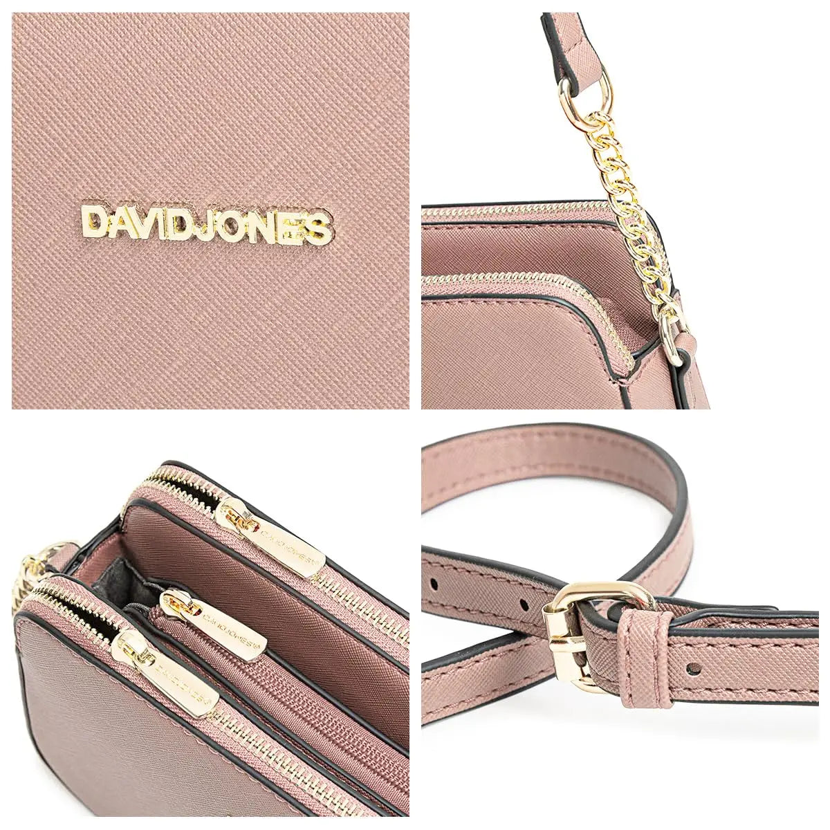 Petit sac bandoulière rectangulaire David Jones