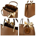 Sac à main femme tricolore pompon CRAZYCHIC