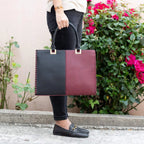 Sac cabas bicolore grand format CRAZYCHIC