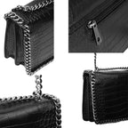 Sac bandoulière chaîne cuir serpent matelassé CRAZYCHIC