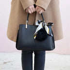 Sac à main femme tricolore pompon CRAZYCHIC