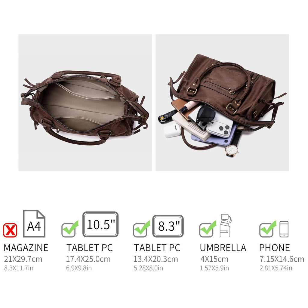Petit Sac à Main Daim Porté Bandoulière Epaule Suède David Jones