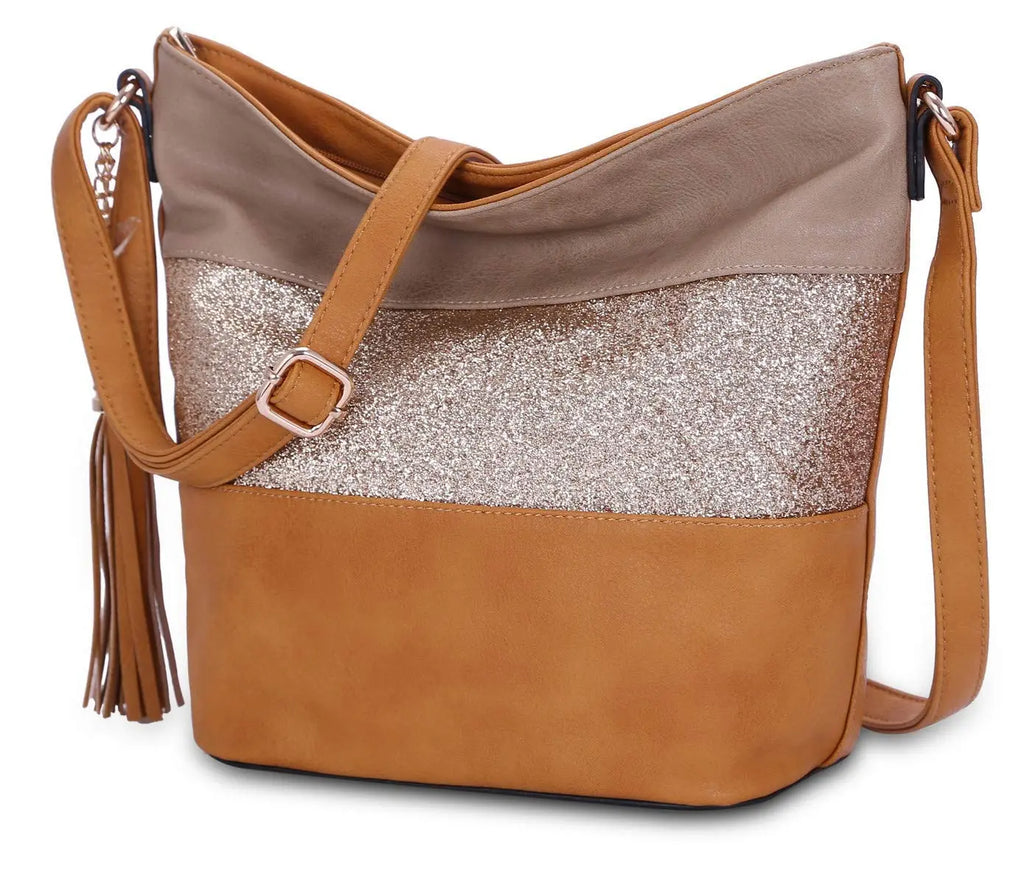 Sac bandoulière pailletté tricolore CRAZYCHIC