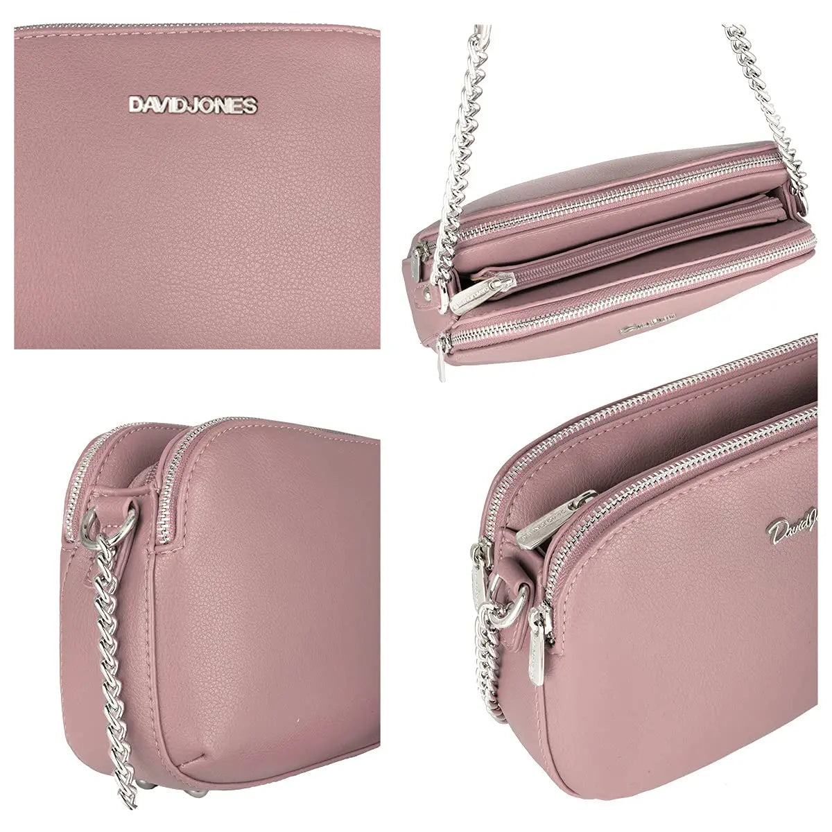Sac bandoulière multipoche à 3 compartiments David Jones