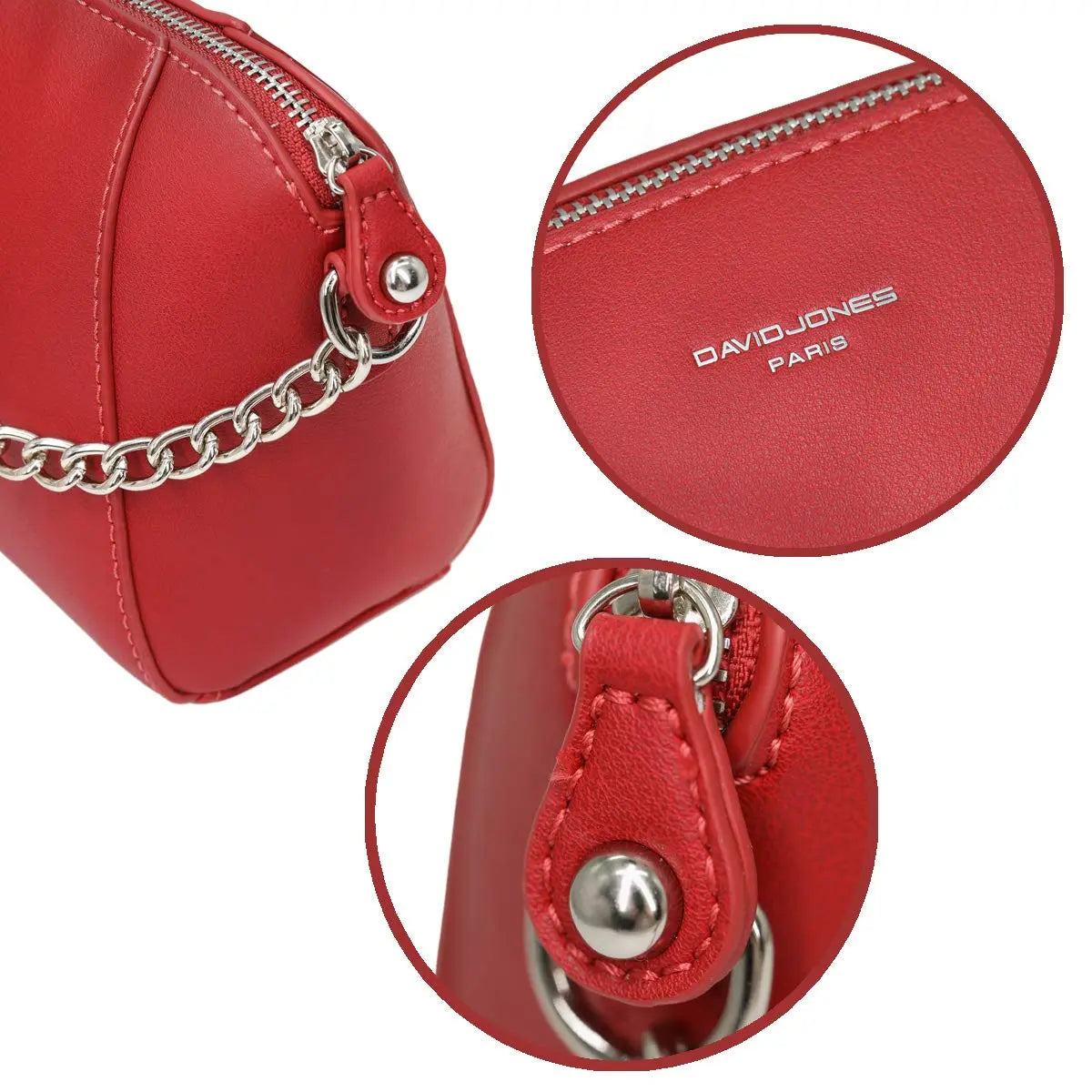 Petit sac bandoulière trapèze David Jones