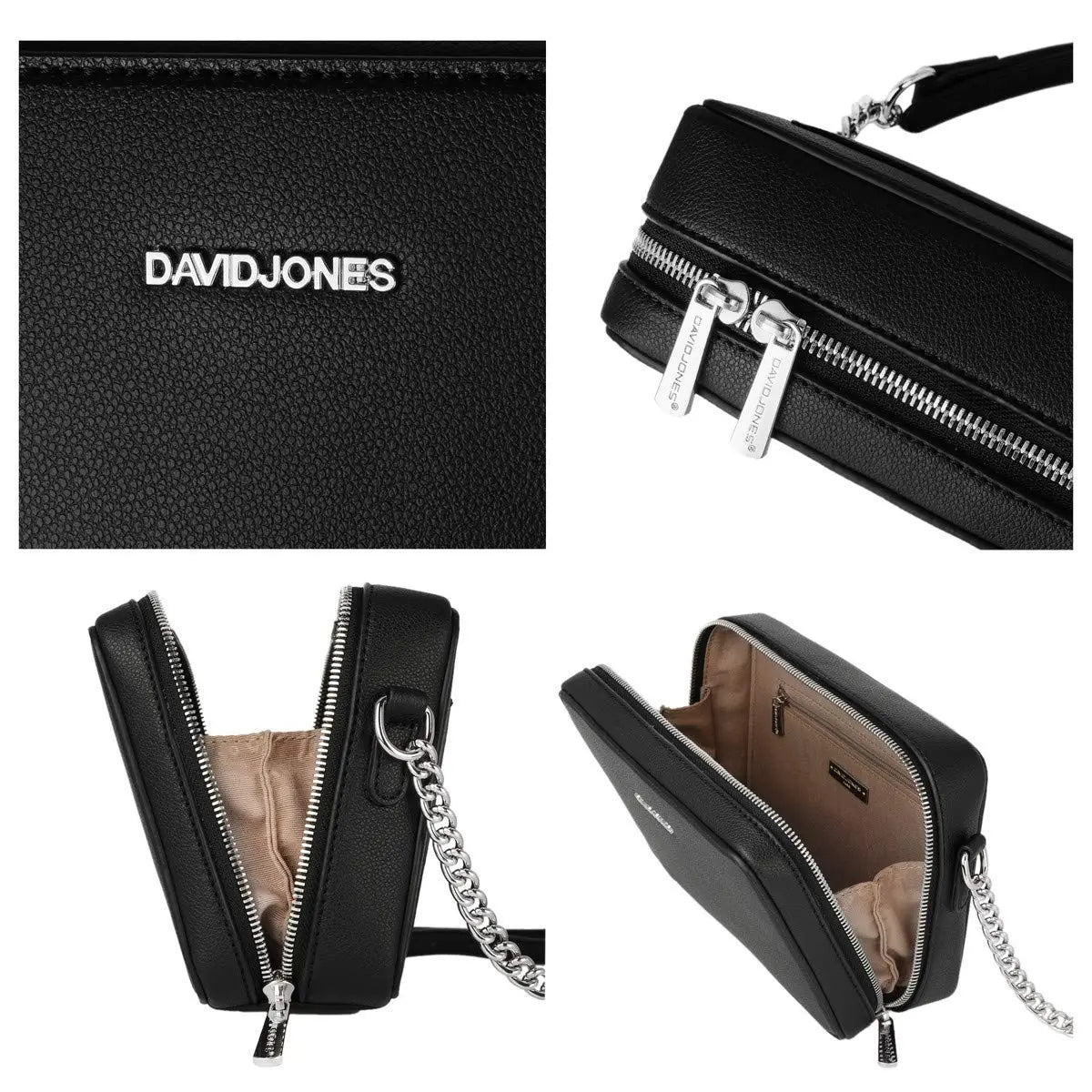Petit sac bandoulière rectangulaire David Jones