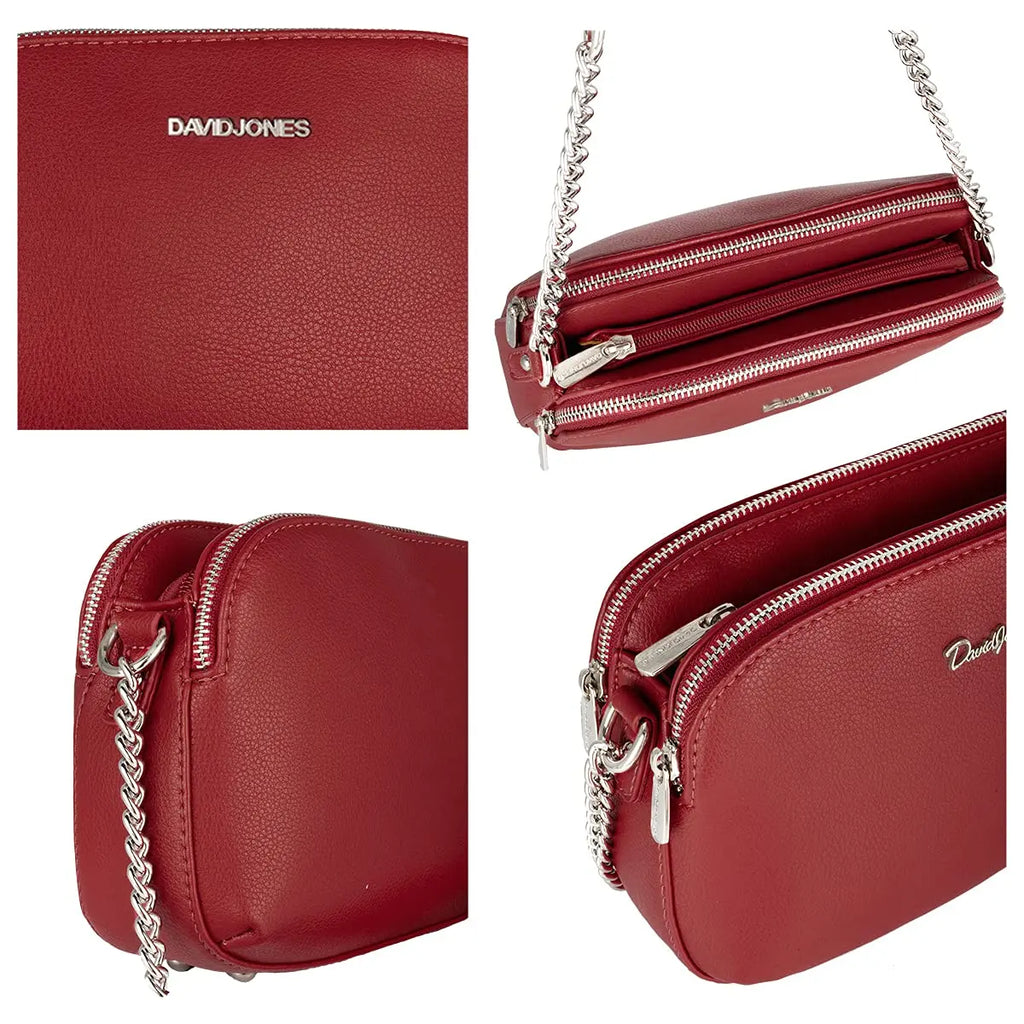 Sac bandoulière multipoche à 3 compartiments David Jones