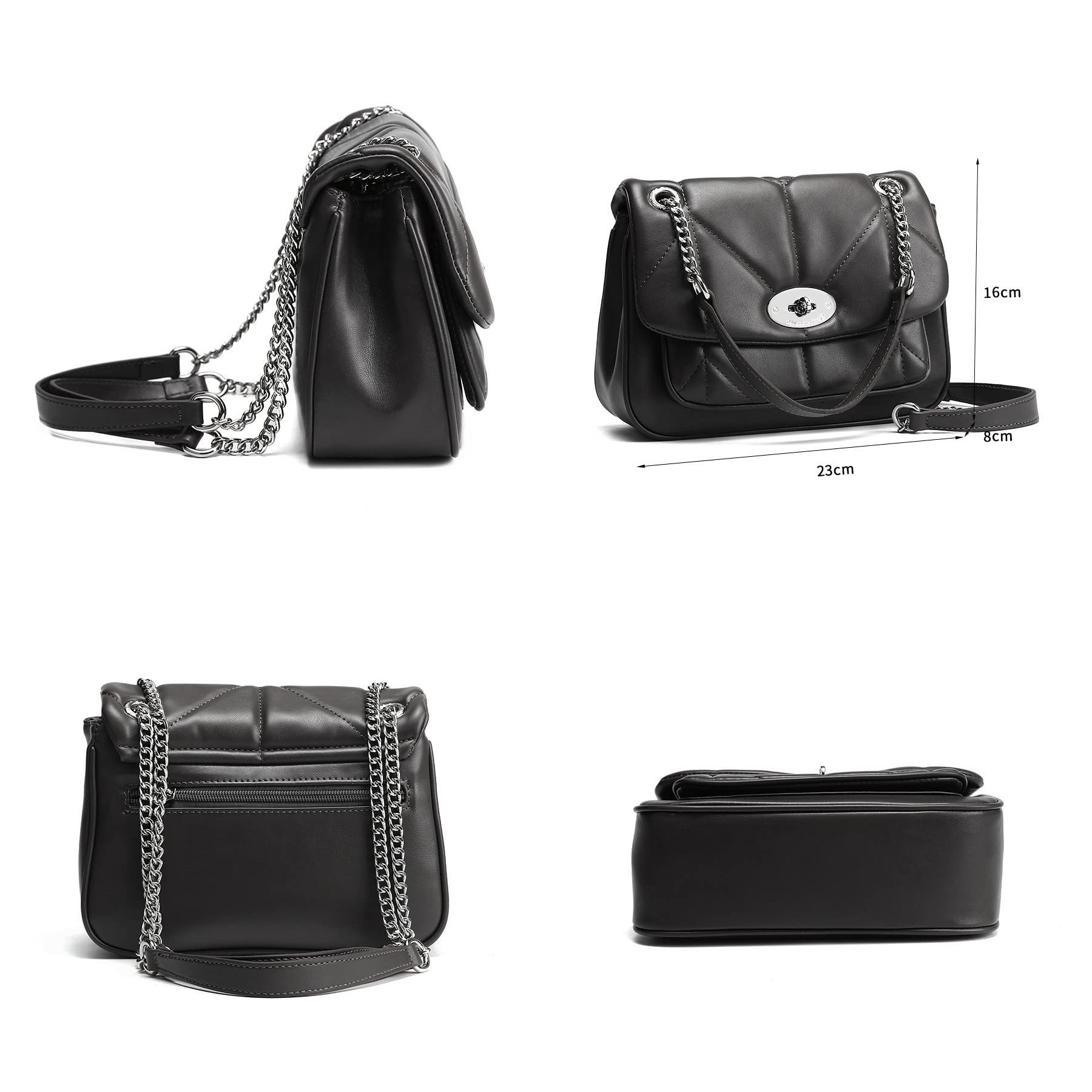 Sac bandoulière matelassé David Jones