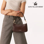 Petit sac bandoulière crocodile David Jones