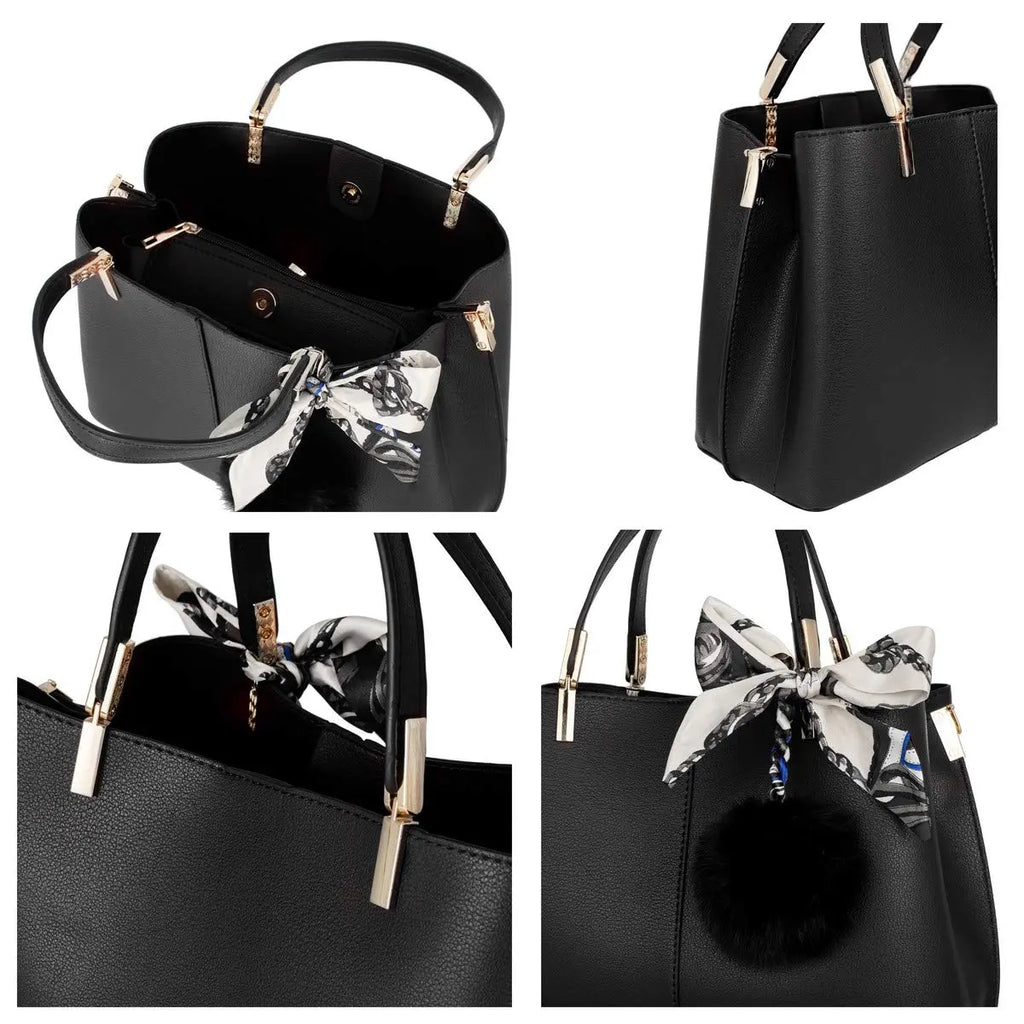 Sac à main femme tricolore pompon CRAZYCHIC
